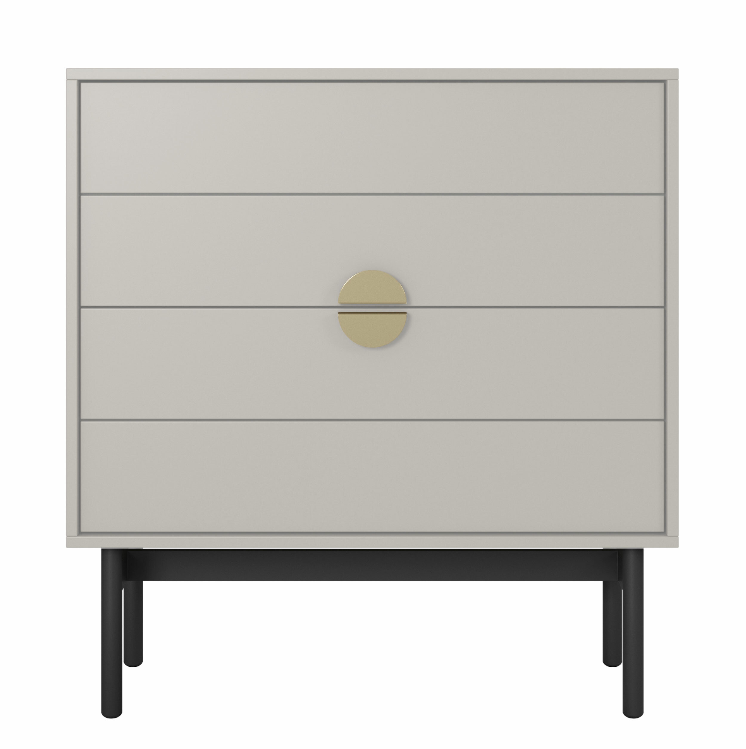 Komoda Stoon z czterema szufladami 85 cm Szary beż