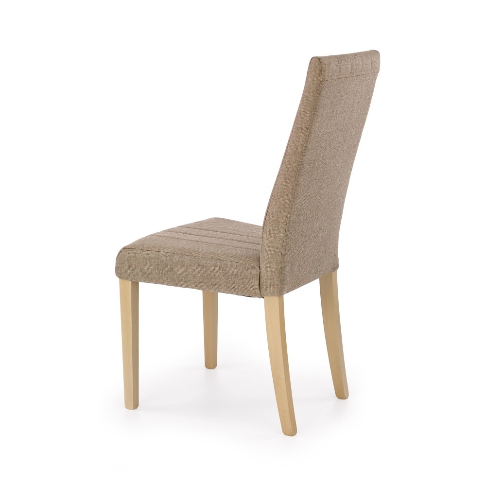 Krzesło tapicerowane Stepani dąb sonoma z beżowym