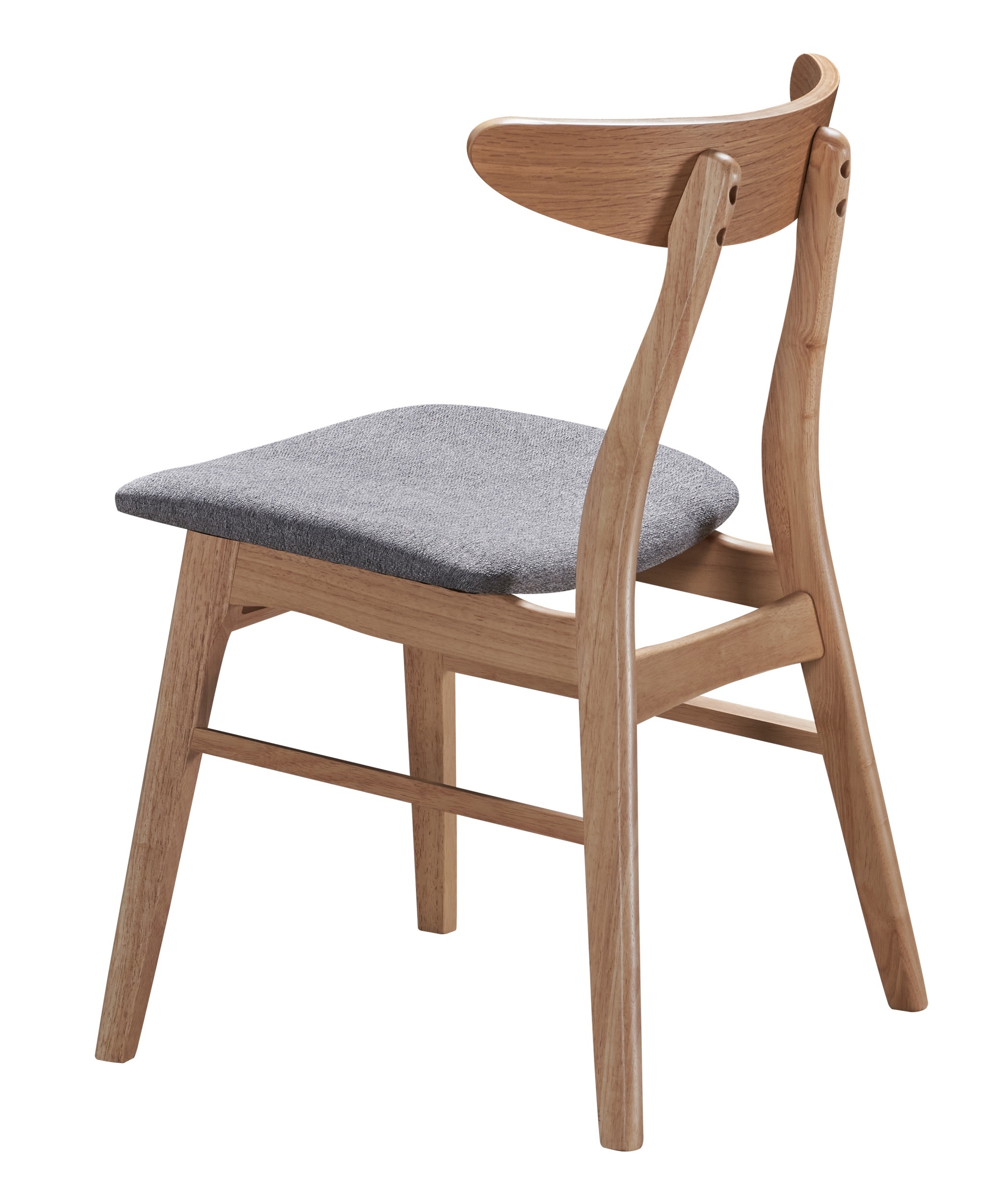 Krzesło drewniane Gooddly dąb naturalny/szare