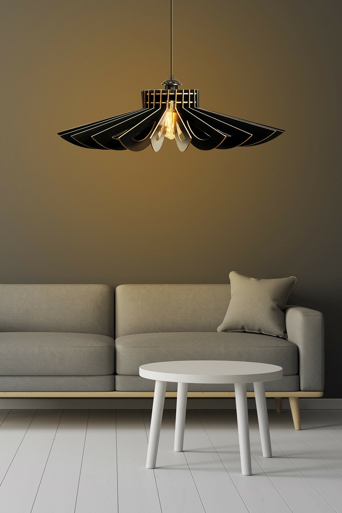 Lampa wisząca Monoveng średnica 68 cm czarna