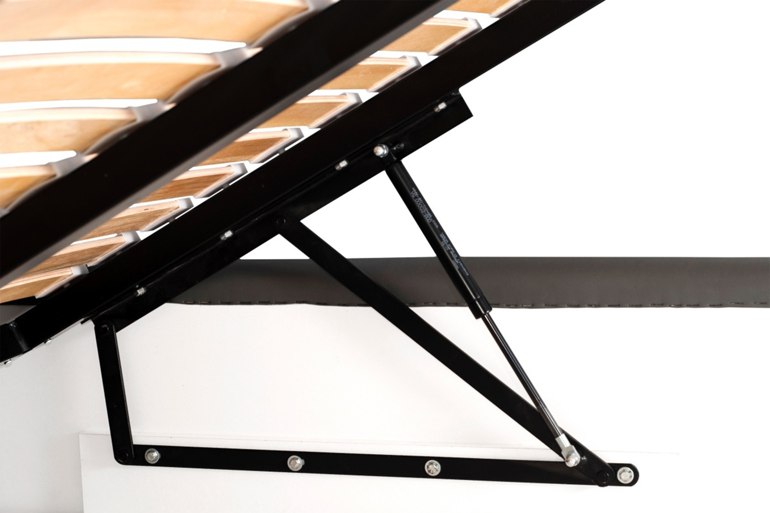 Łóżko tapicerowane 200x200 cm Walence z pojemnikiem stelaż metalowy szare welur hydrofobowy