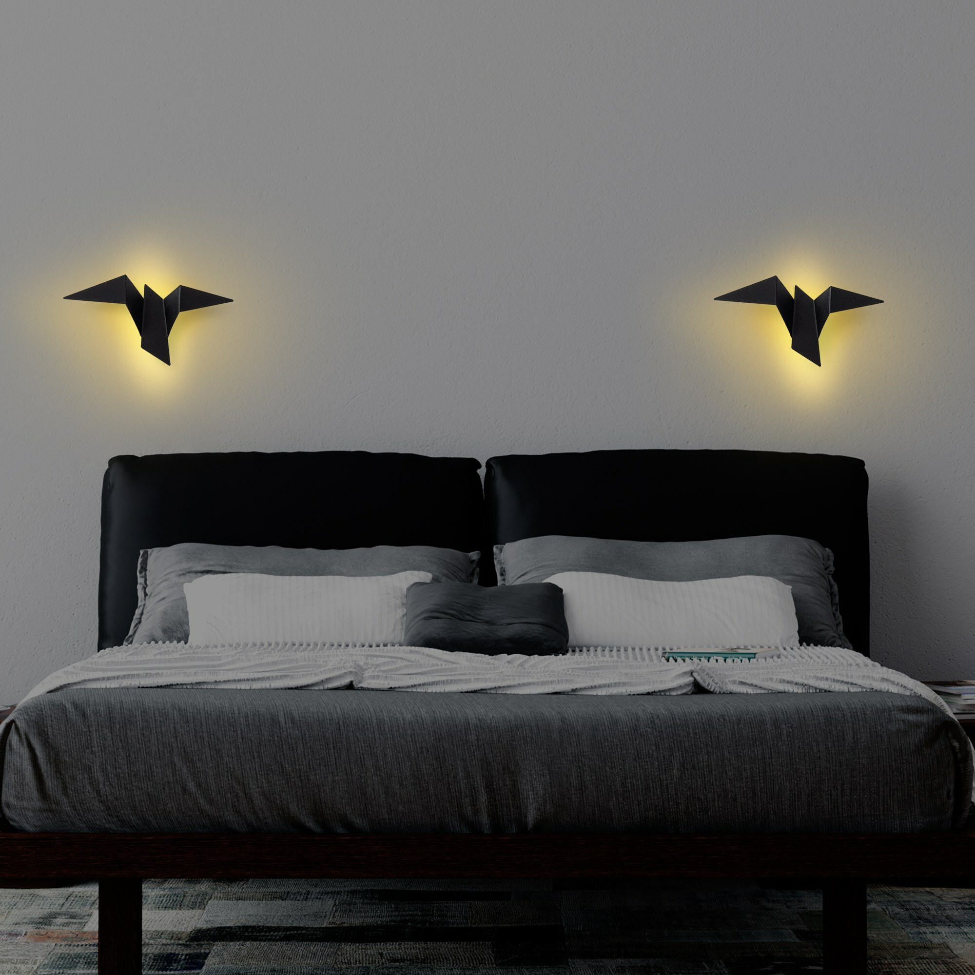 Lampa ścienna Denched 31 cm czarna
