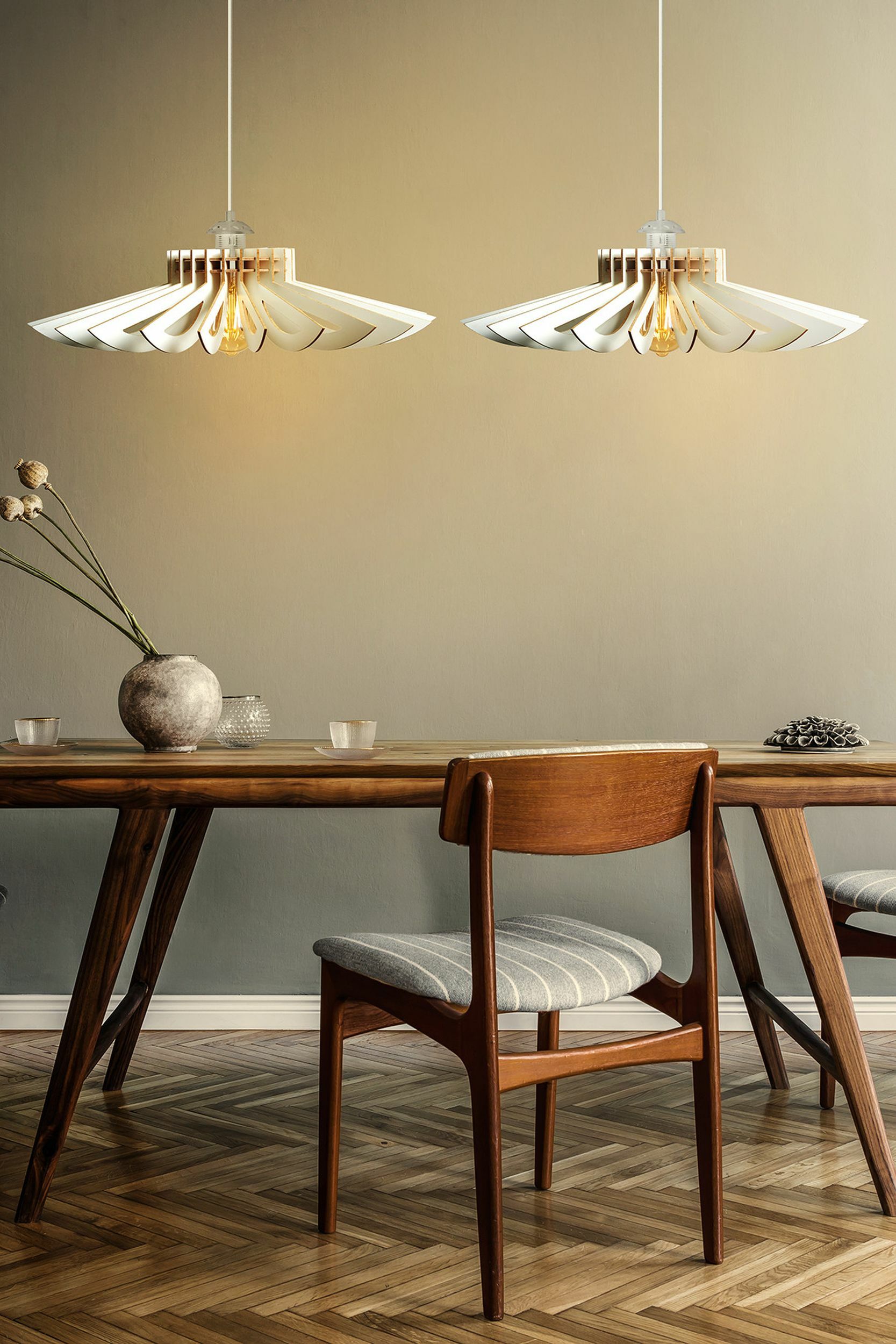Lampa wisząca Monoveng średnica 52 cm biała