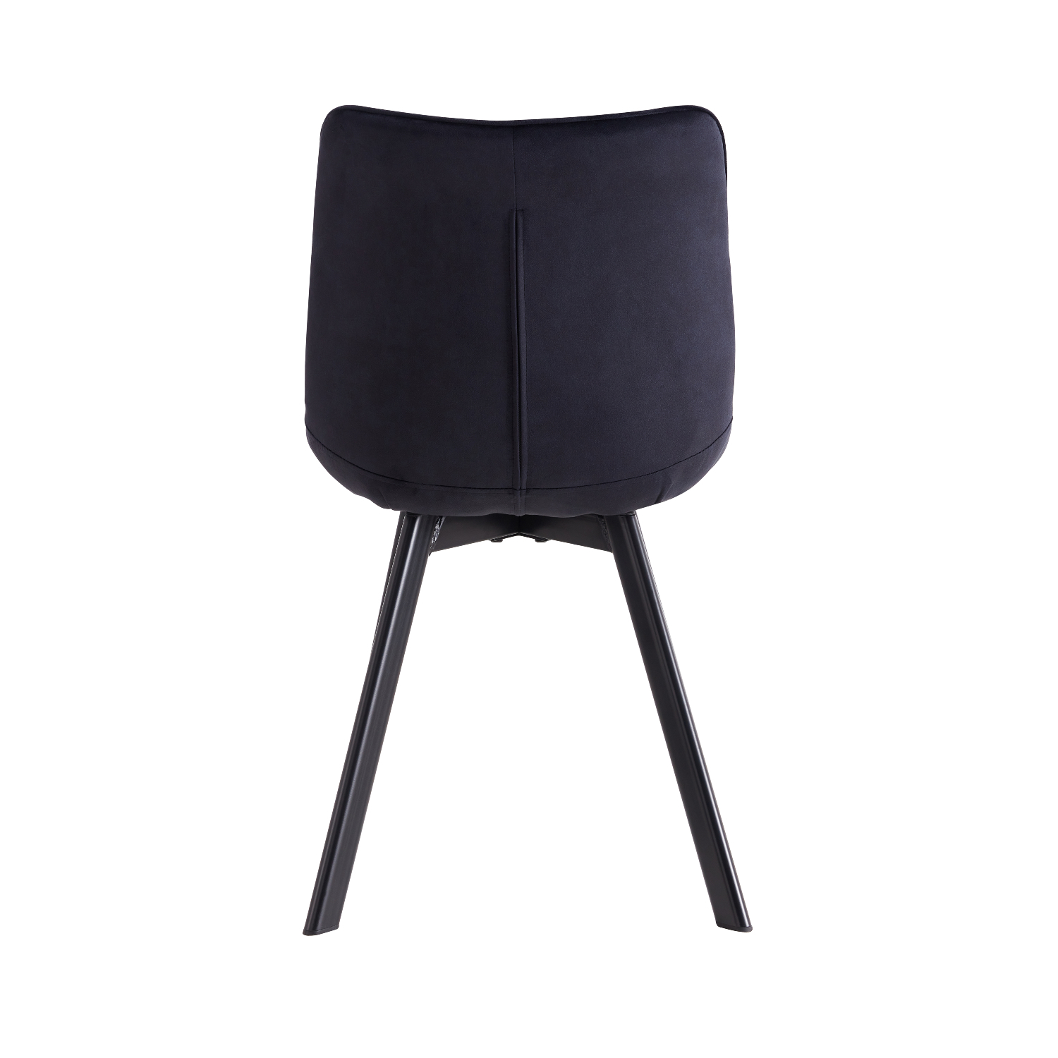 Krzesło tapicerowane pikowane Castineta w tkaninie hydrofobowej czarne