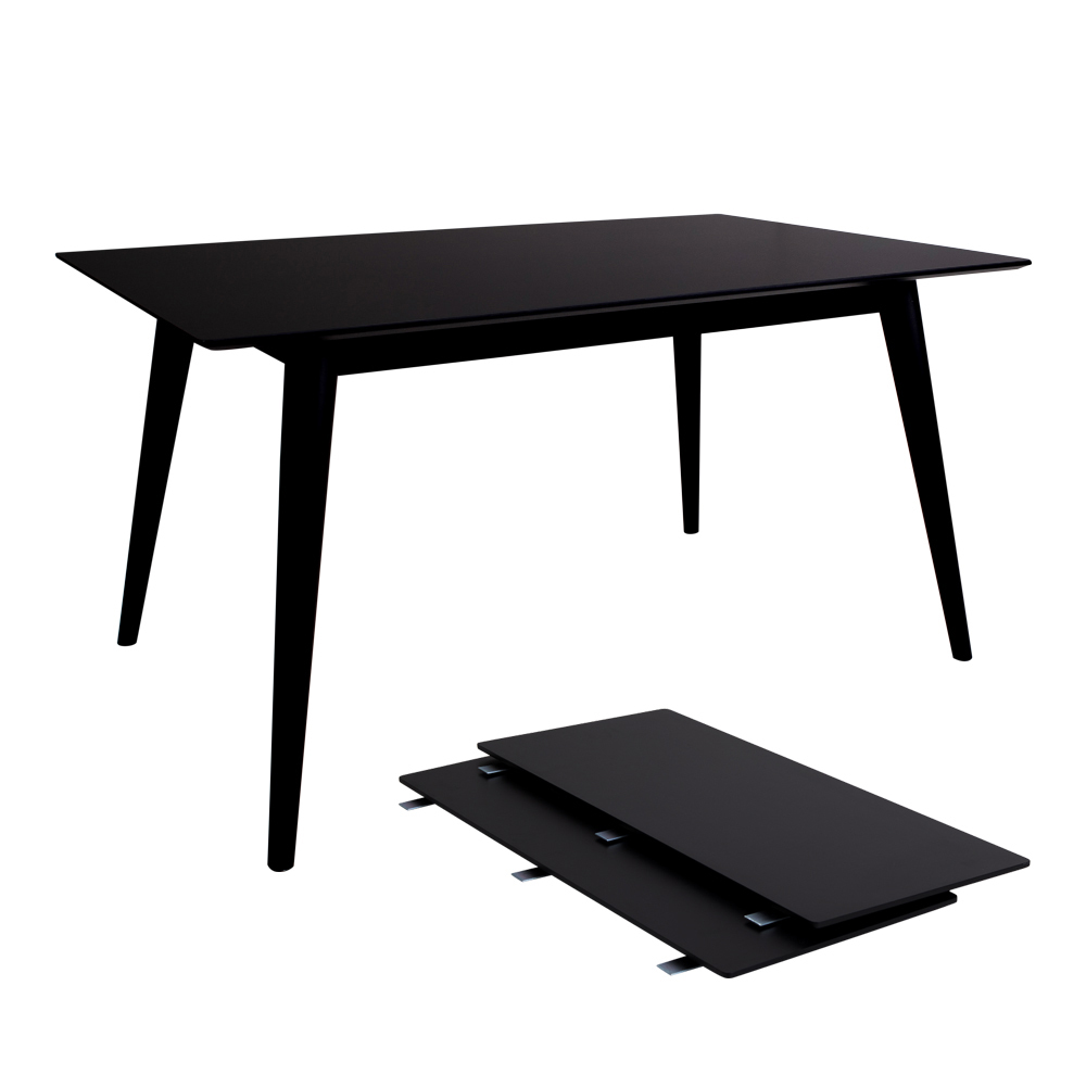 Stół rozkładany Bimna czarny 150-230x95 cm