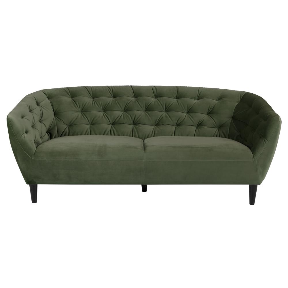 Sofa trzyosobowa Buzet zielony welur