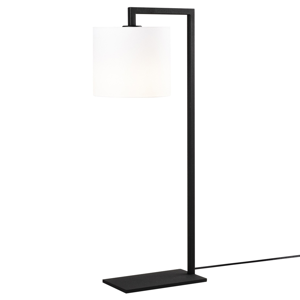 Lampa stołowa Gicanna klasyczna średnica 20 cm biała/czarna