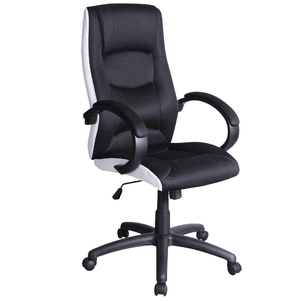 Fotel biurowy Gordo czarno - biały
