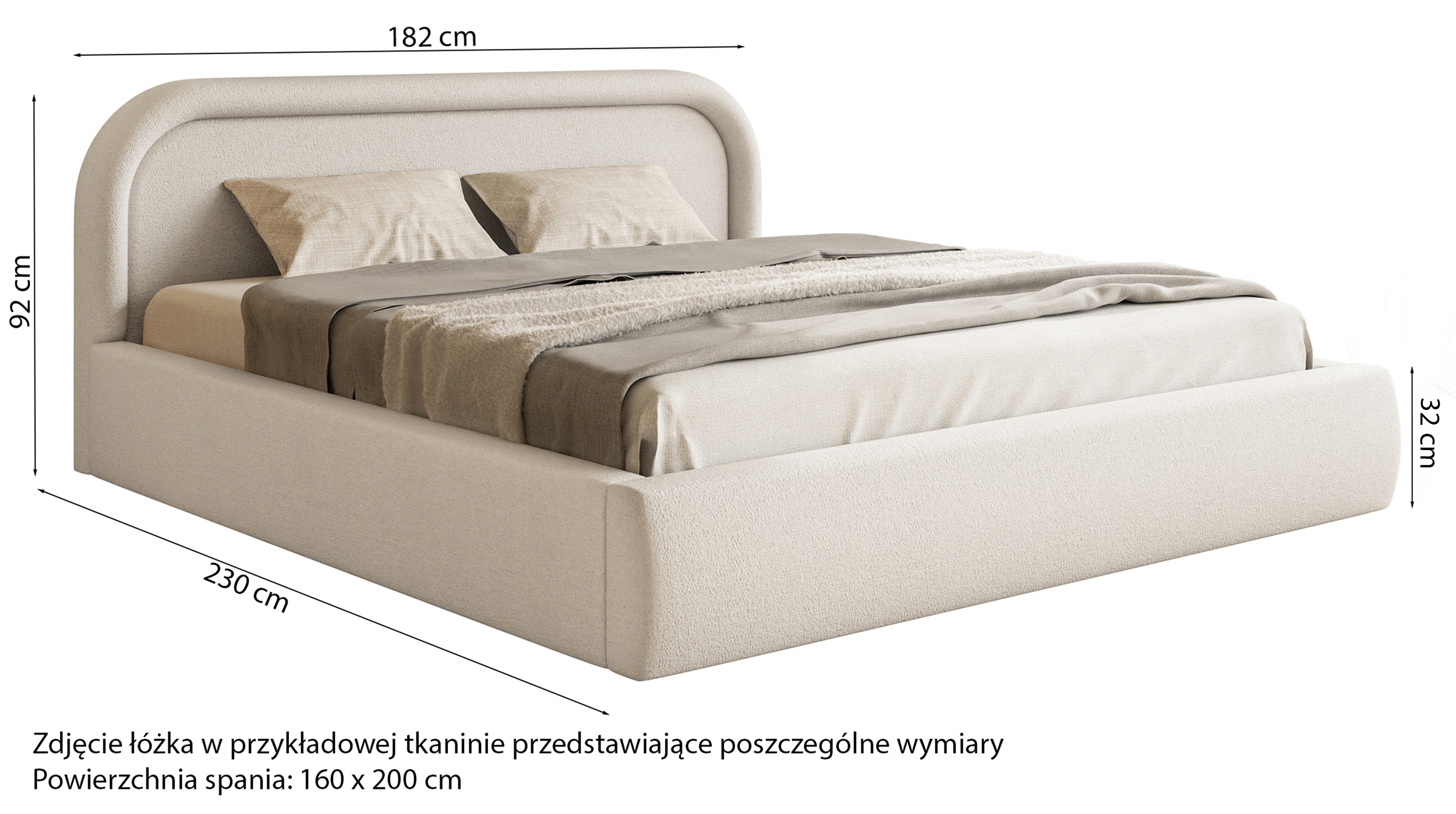 Łóżko tapicerowane 160x200 cm Ruvi z pojemnikiem oliwkowe szenil