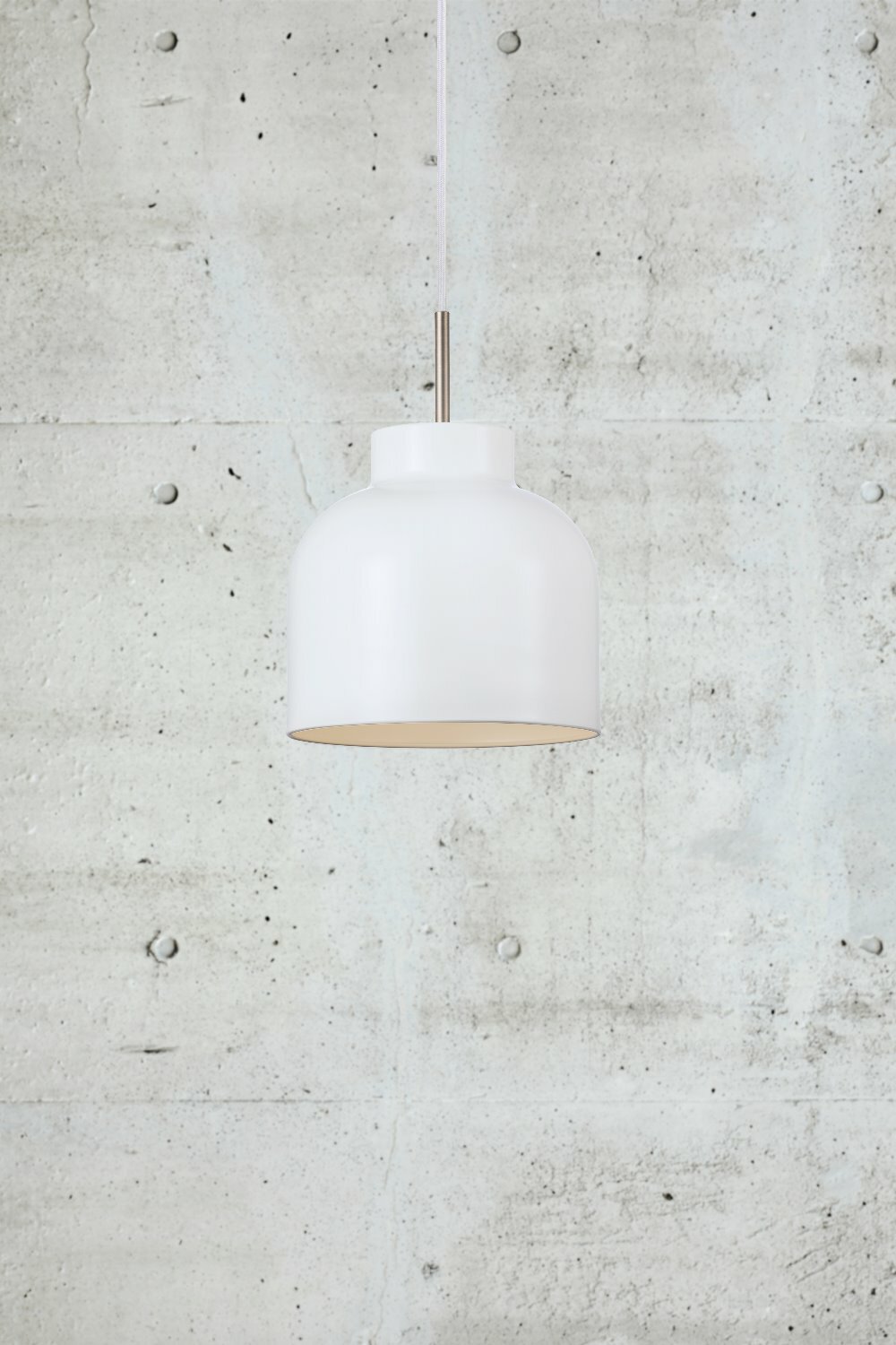 Lampa wisząca Julian średnica 23 cm biała metalowy klosz