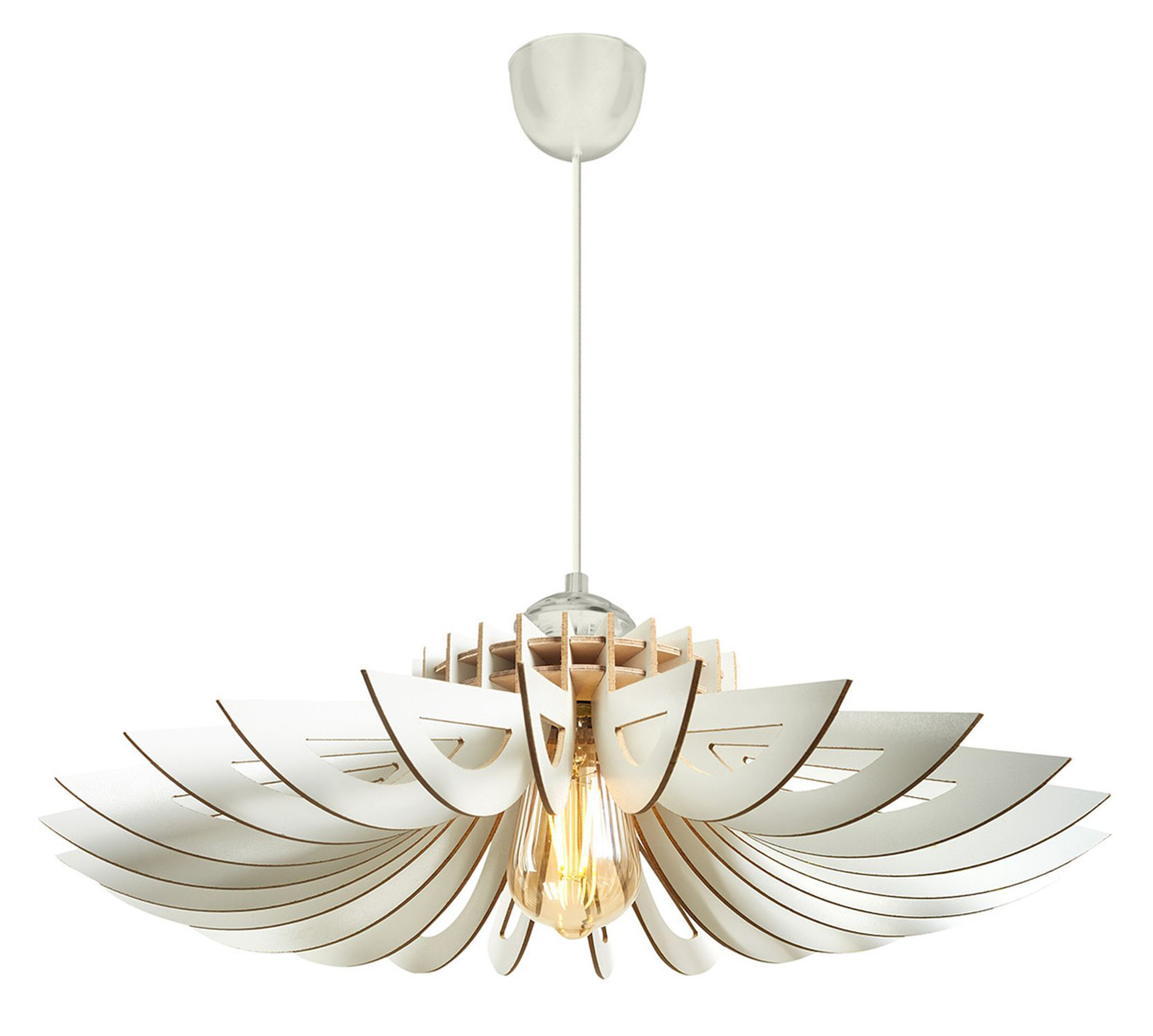 Lampa wisząca Monoveng średnica 52 cm biała