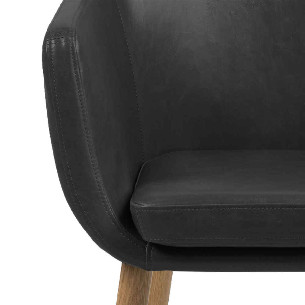 Krzesło tapicerowane Marcelio czarne