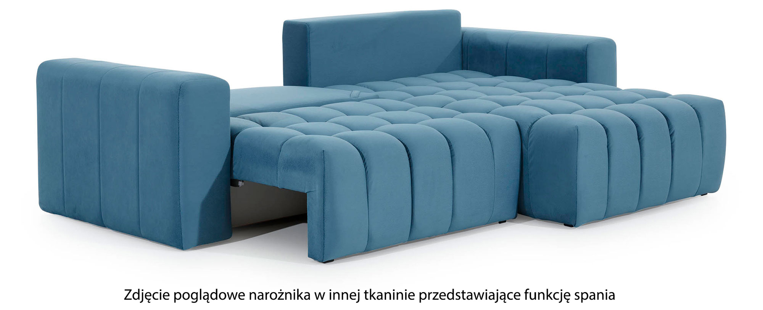 Narożnik z funkcją spania Tinctorius L-kształtny z pojemnikiem beżowy prawostronny