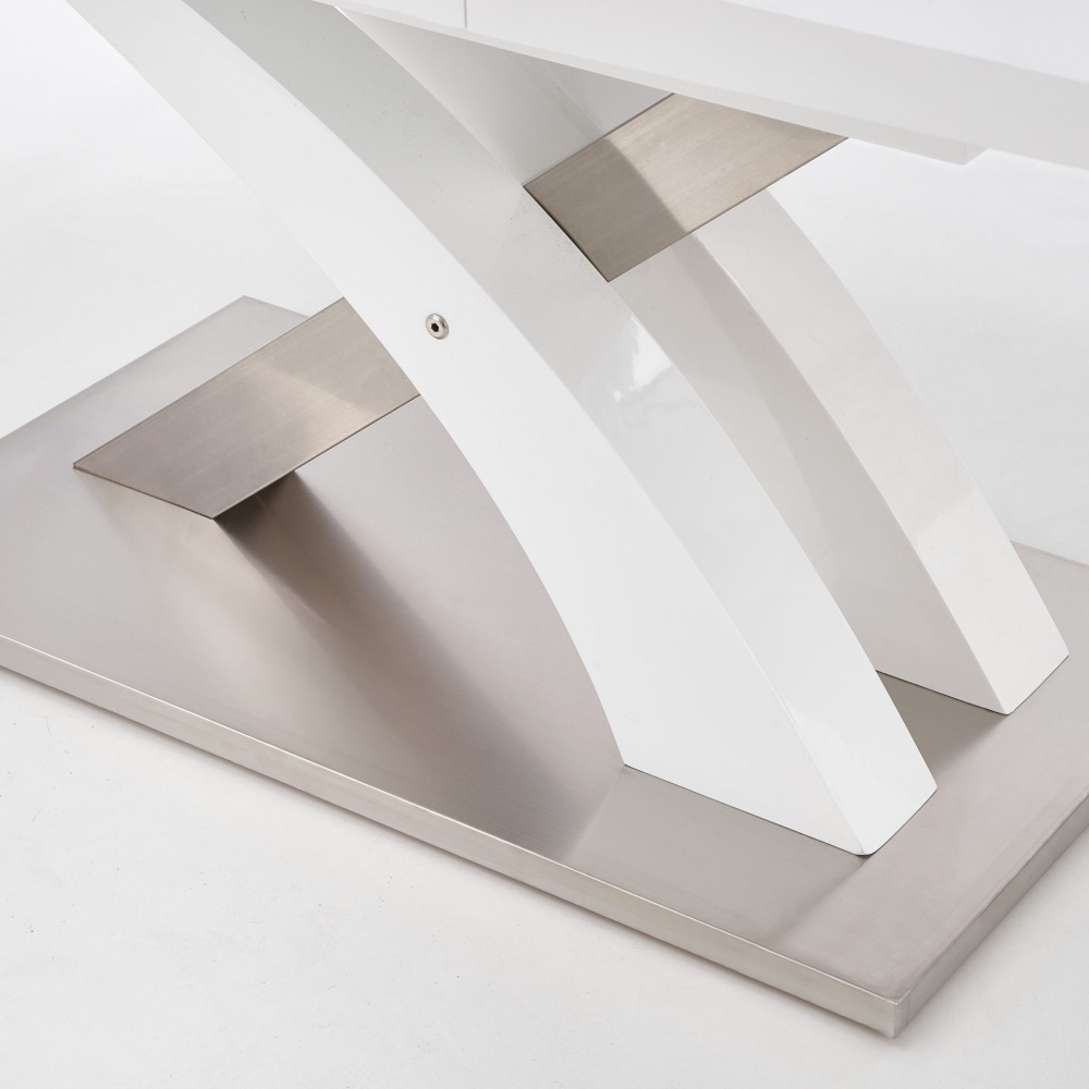 Stół rozkładany Reinosa 160-220x90 cm popielaty ze szklanym blatem