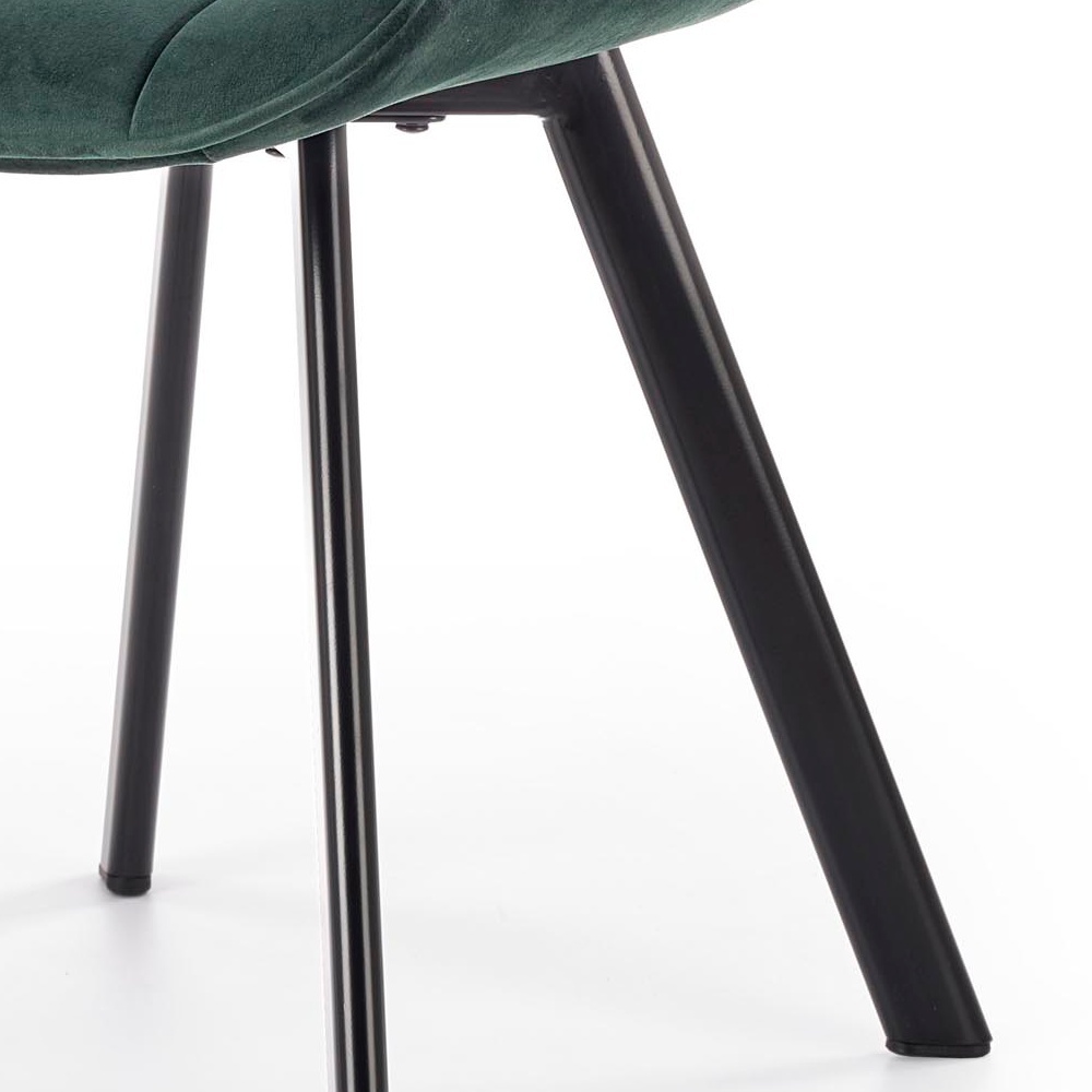 Krzesło tapicerowane Derisa ciemnozielone