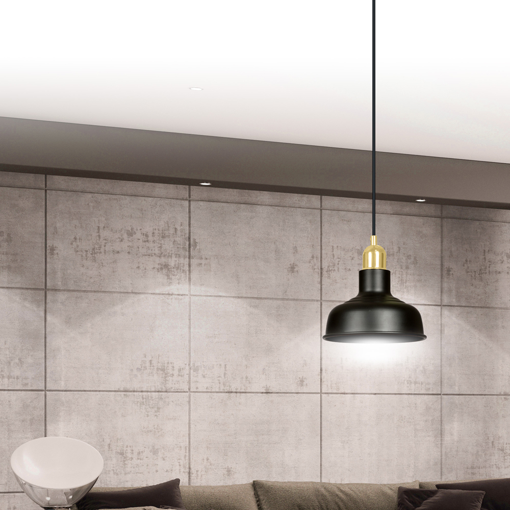 Lampa wisząca Ibere średnica 21 cm czarna