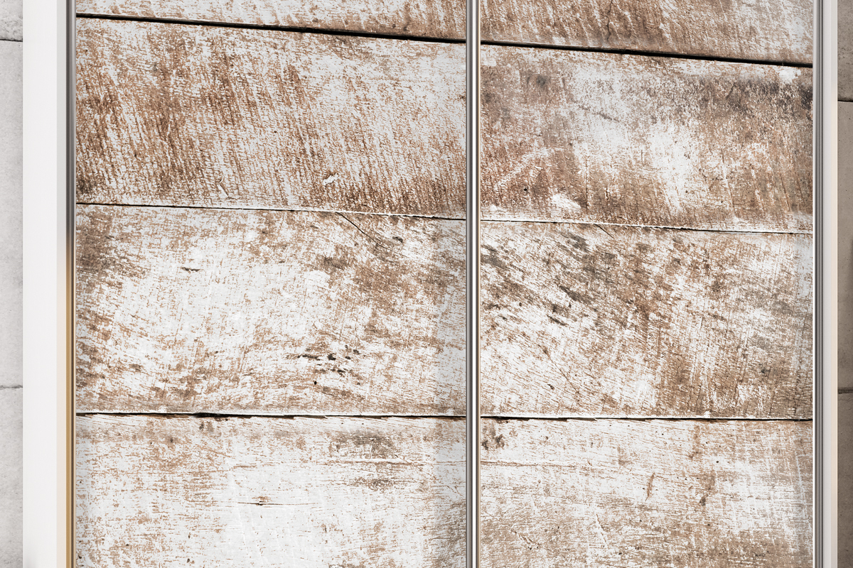 Szafa Wenecja 205 cm Bielone listwy poziome