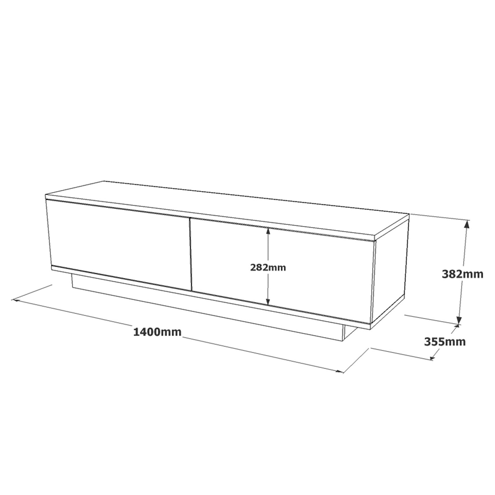 Szafka RTV Fenin 35,5x140 cm biała