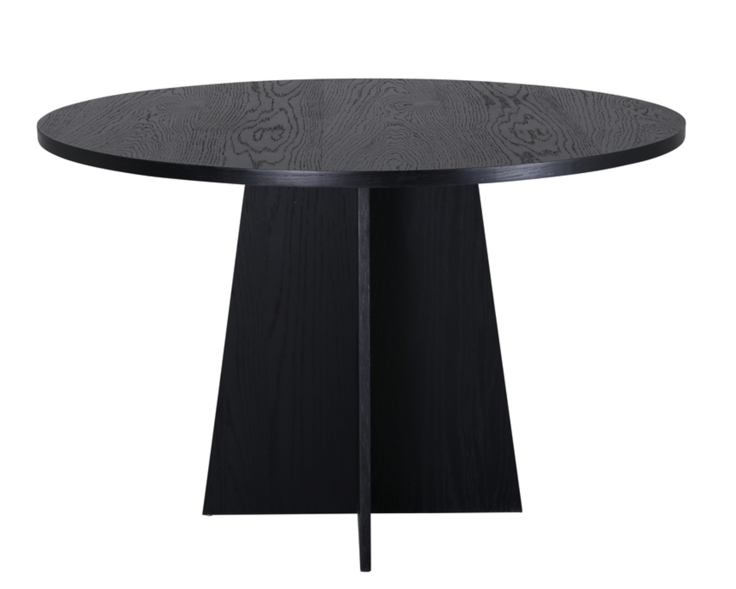 Stół do jadalni Quishly okrągły średnica 110 cm/dąb czarny