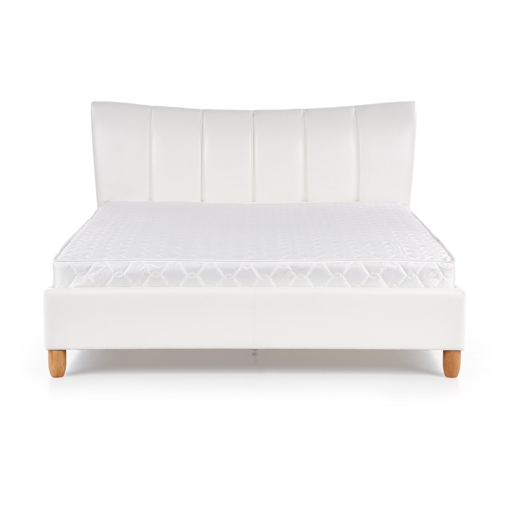 Łóżko tapicerowane Pinho białe