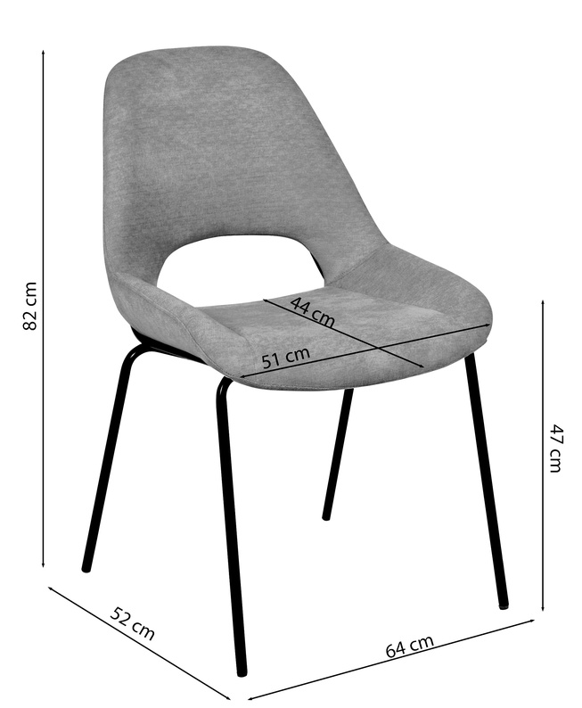 Krzesło tapicerowane Secribed kremowe