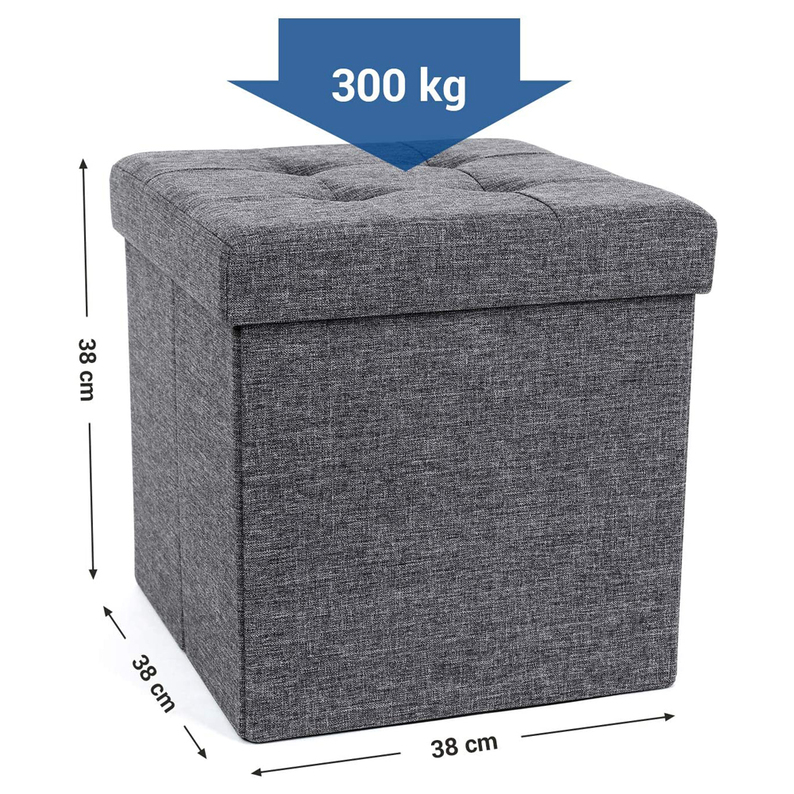 Kufer pikowany Riatella 38x38 cm ciemnoszary
