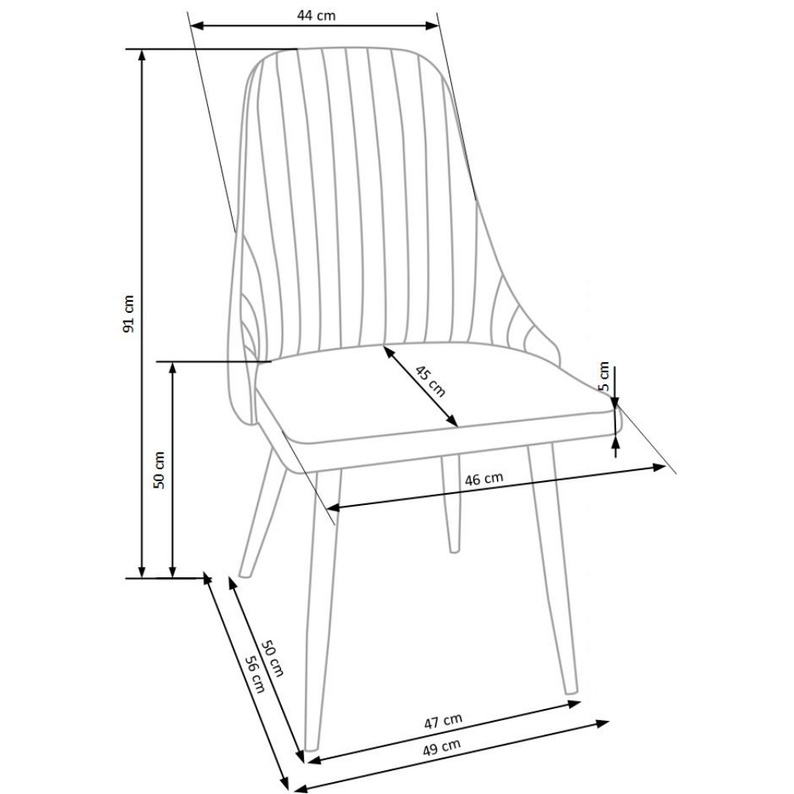 Krzesło tapicerowane K285 beżowe
