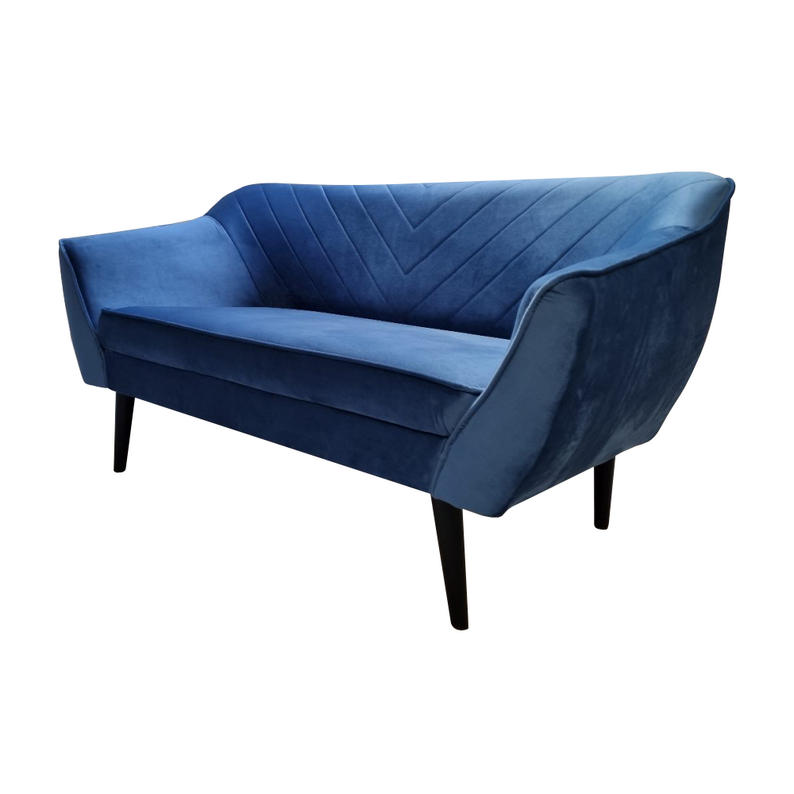 OUTLET - Sofa dwuosobowa Voltana niebieska velvet
