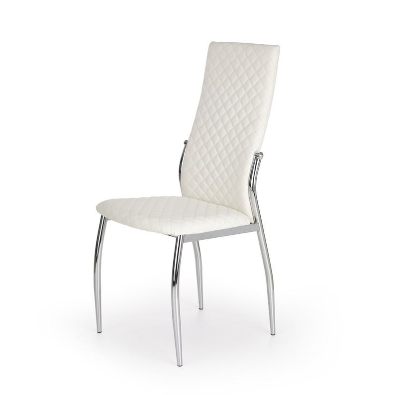 Krzesło tapicerowane Soria białe pikowane