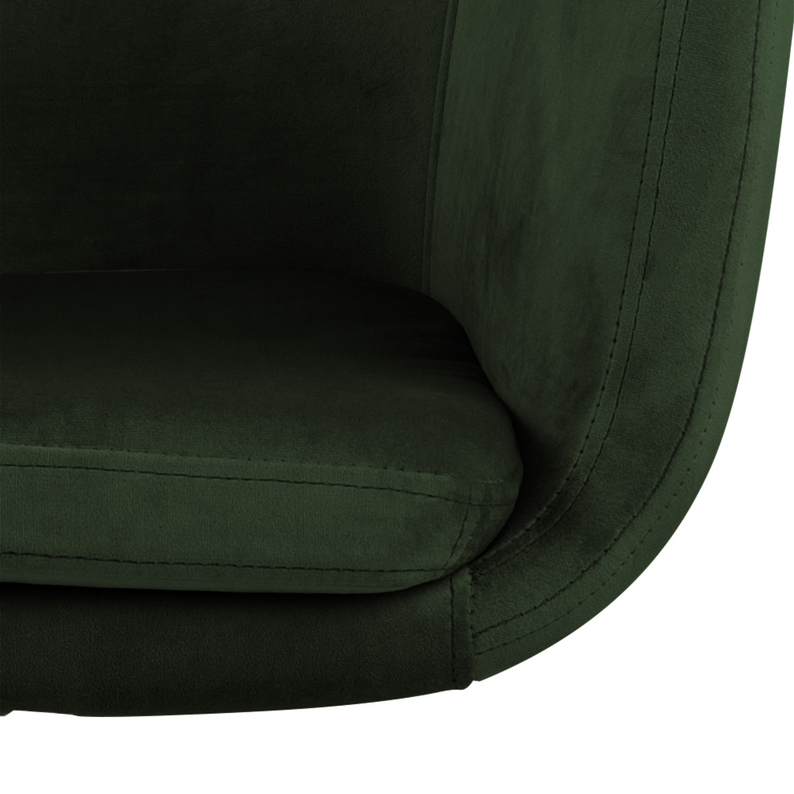 Fotel biurowy z regulacją wysokości Marcelio zielony welur