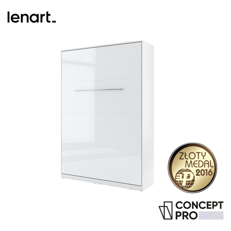 Półkotapczan pionowy Concept Pro 140x200 cm Biały / Biały połysk 