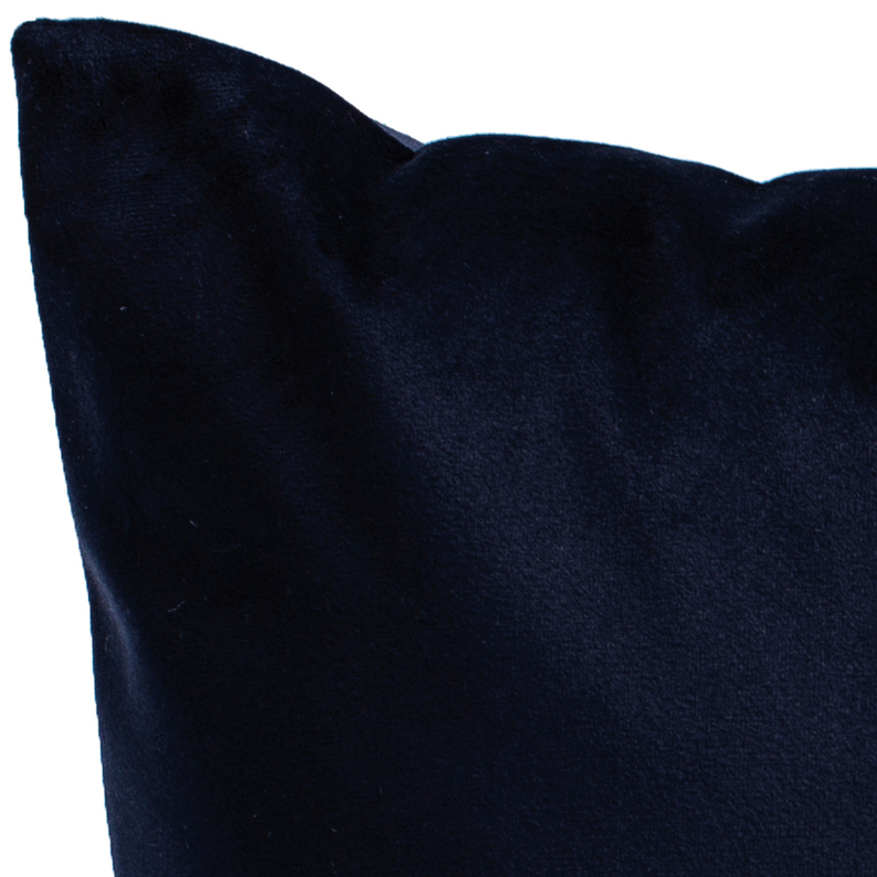 Poduszka dekoracyjna Sylvanca w tkaninie EASY CLEAN 45x45 cm granatowa z zamkiem ozdobnym