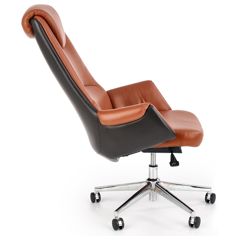 Fotel biurowy Hooduch brązowy
