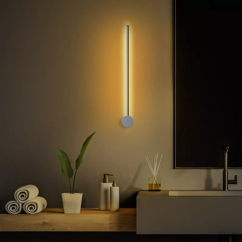 Lampa ścienna Walriefle 62 cm szara
