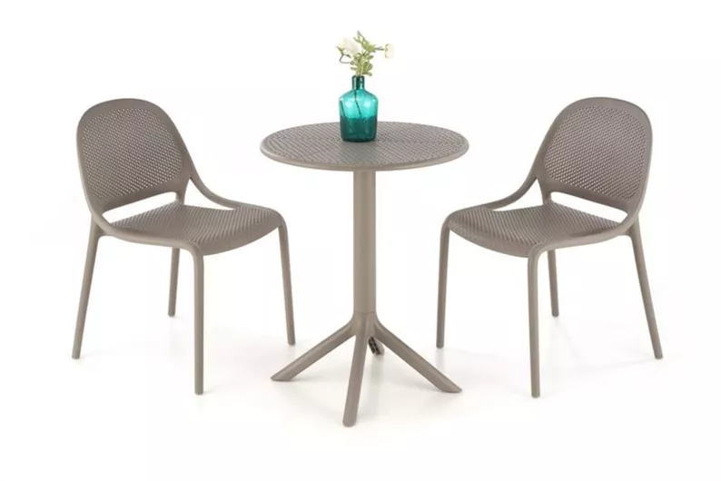 Stolik ogrodowy okrągły Daveric średnica 60 cm khaki