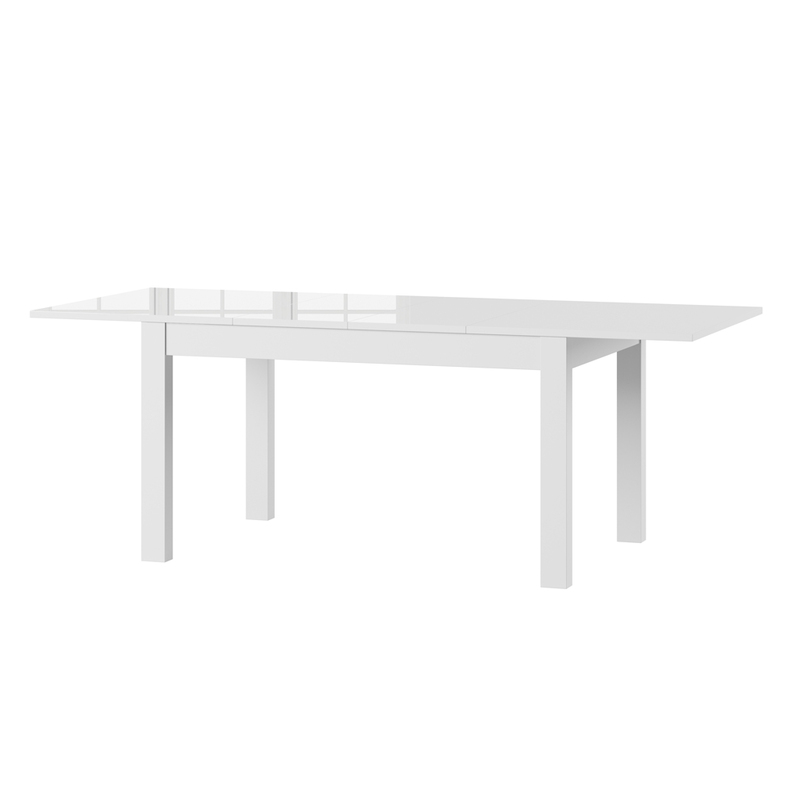 Stół rozkładany Ligos 136-210x90 cm biały połysk