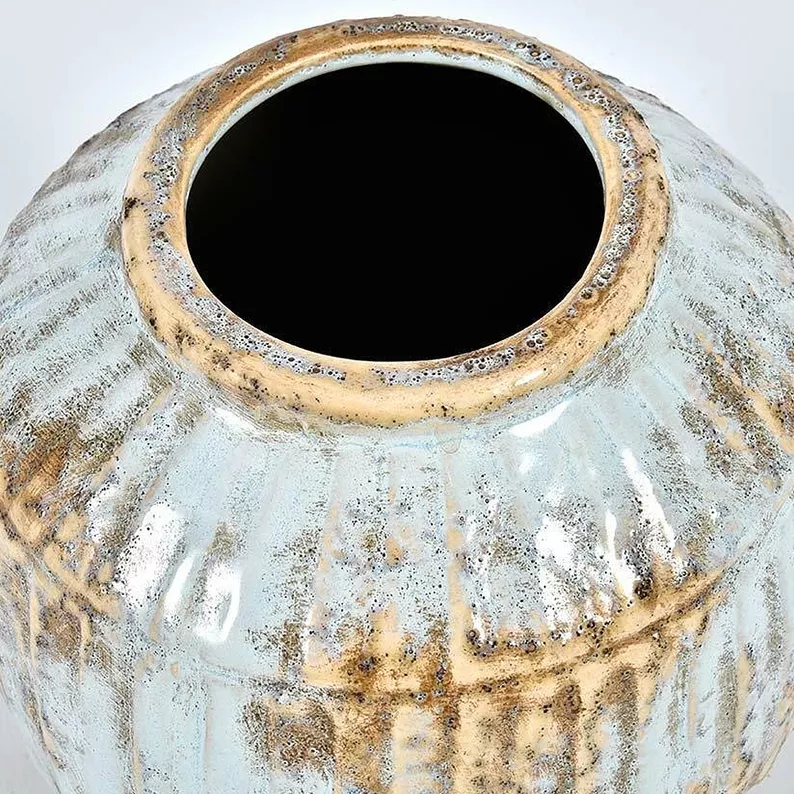 Osłonka na doniczkę Humbend średnica 19 cm niebiesko-beżowa
