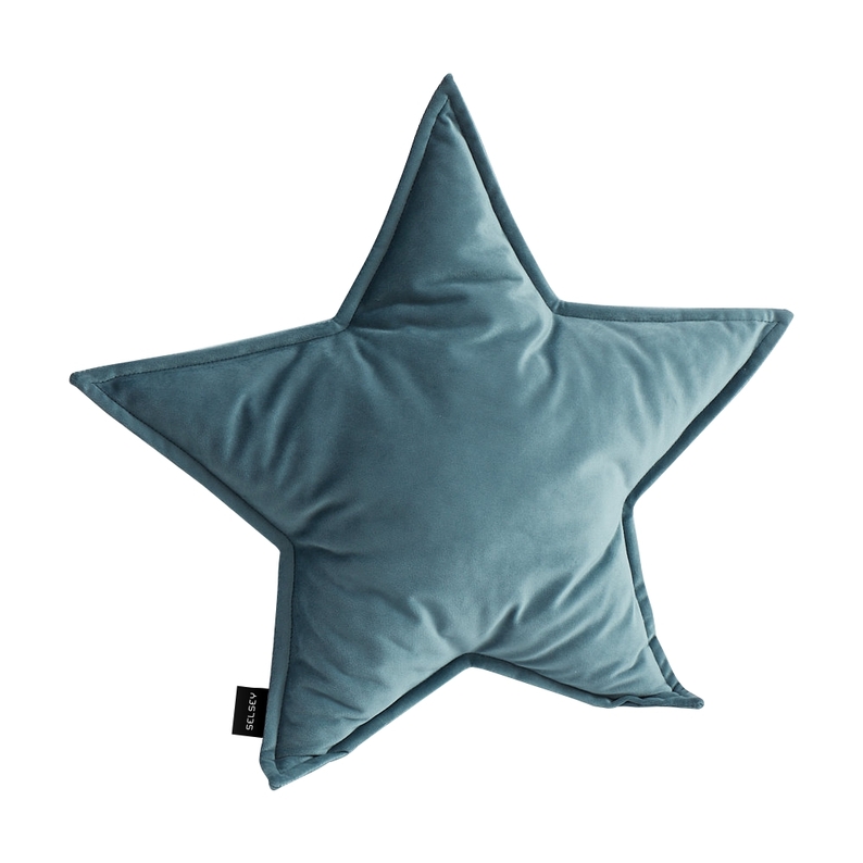 Poduszka dekoracyjna Cozie w kształcie gwiazdy turkusowa