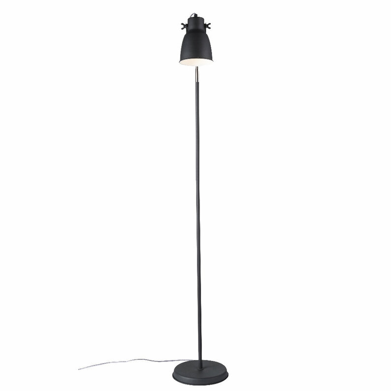 Lampa podłogowa Adrian 151 cm czarna industrialna