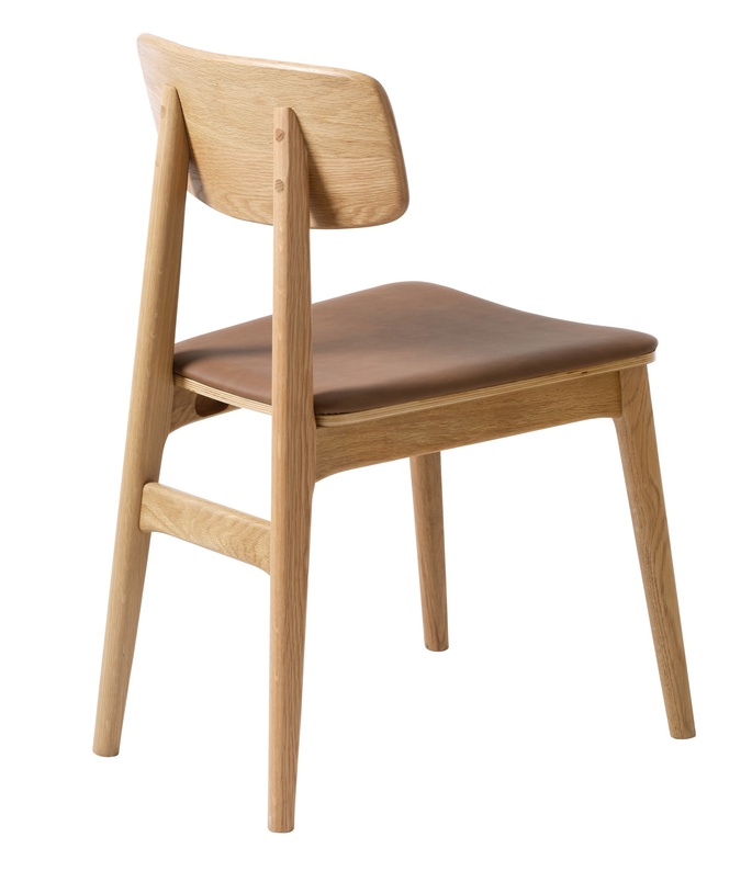 Krzesło drewniane Sunfirs beżowe siedzisko