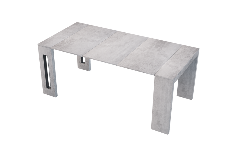 Włoski stół rozkładany Roma 120x45-186 cm Beton