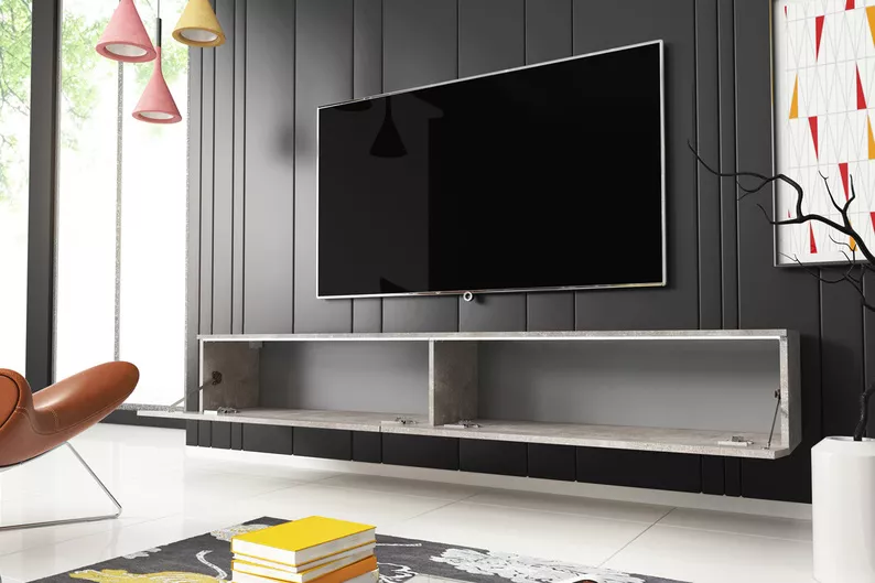 Szafka RTV Kane 180 cm Beton