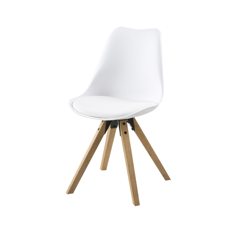 Krzesło Djum biało - dębowe