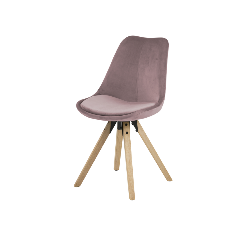 Krzesło Djum różowo - dębowe