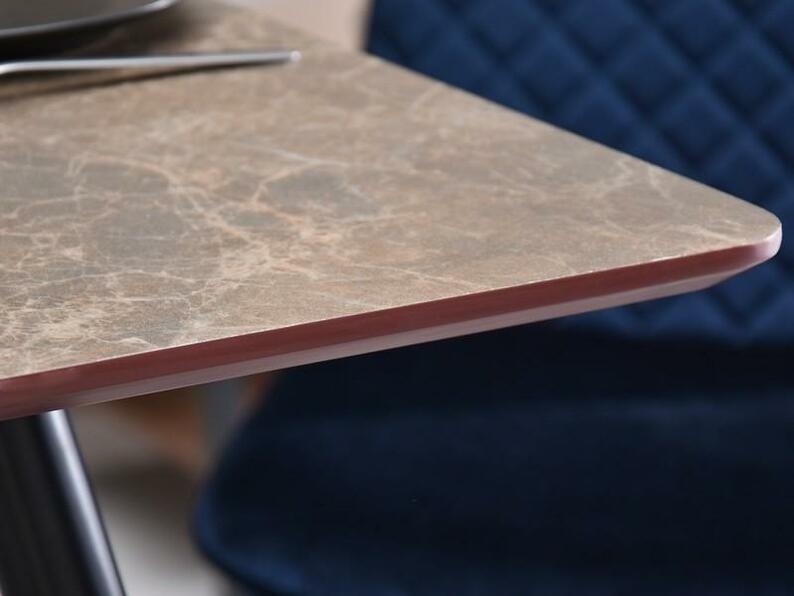 Stół Oneka 120x80 cm brązowy marmur
