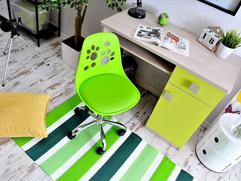 Fotel biurowy Foot zielony designerskie krzesło do biurka