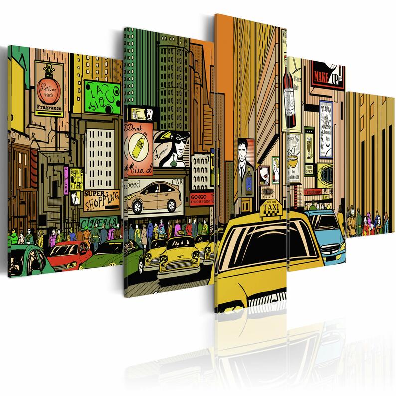Obraz - Ulice Nowego Jorku w komiksie 200x100 cm