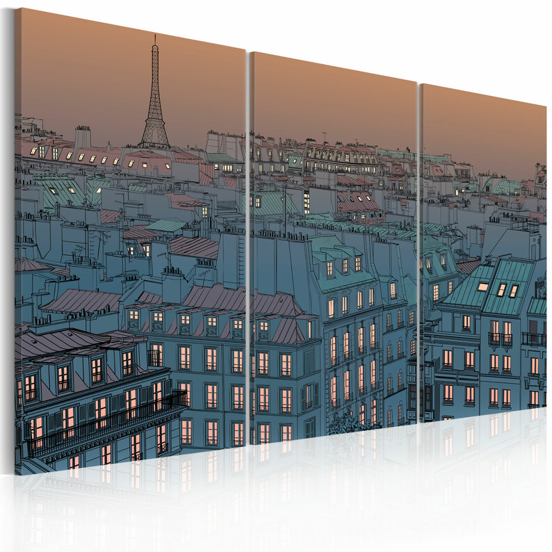 Obraz - Paryż - miasto idzie spać 60x40 cm