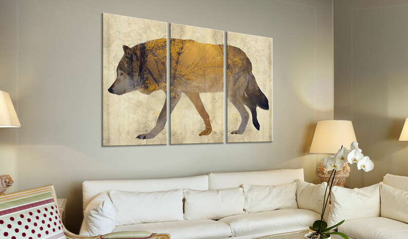 Obraz - Wędrujący wilk 60x40 cm