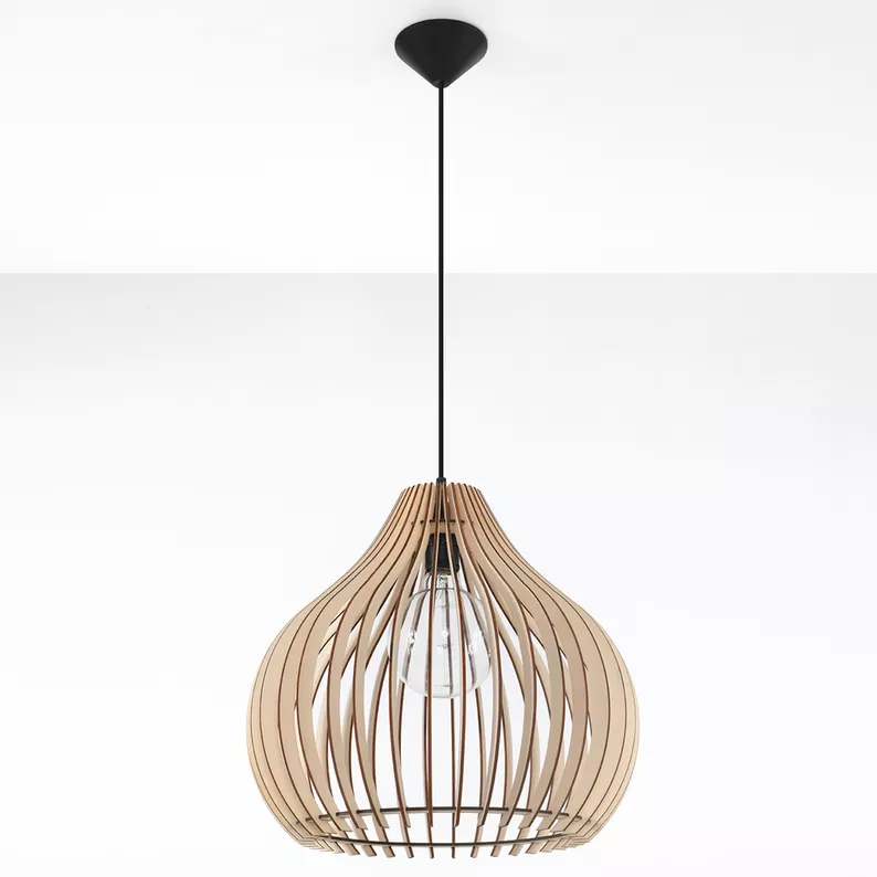 Lampa wisząca Apriva drewniany średnica 40 cm